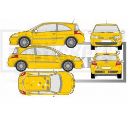 Renault Megane RS Racing Chequered Decal Kit